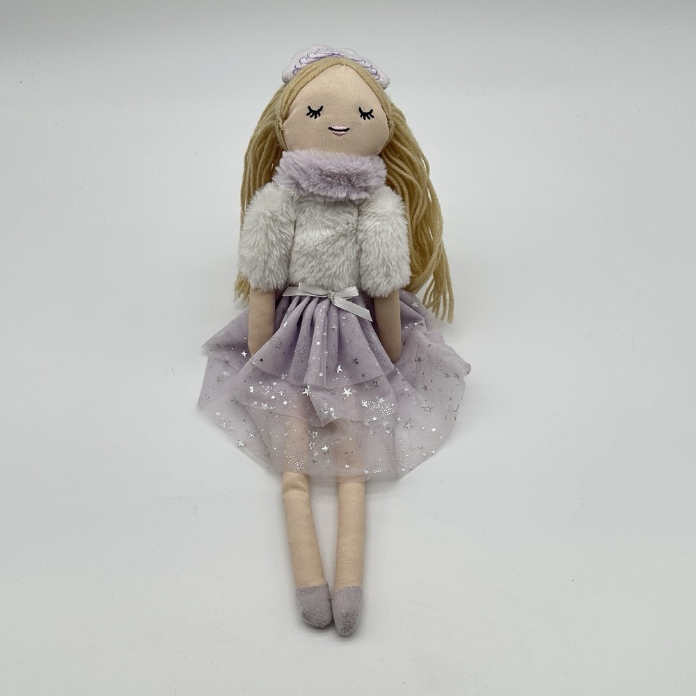 Cupcakes And Cashmere Sleeping Ballerina Doll Plush 18" Purple White‎ 2023 Toy